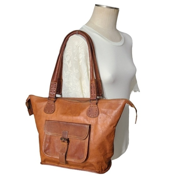 Noonday Collection Handbags - Noonday Collection Leather Bag Brown